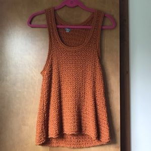 Aerie Burt Orange Knit Tank Top